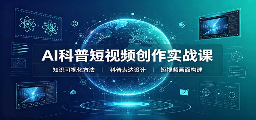 AI科普短视频创作实战课:配套要点文档,文案与视频提示词模板教学-52项目站