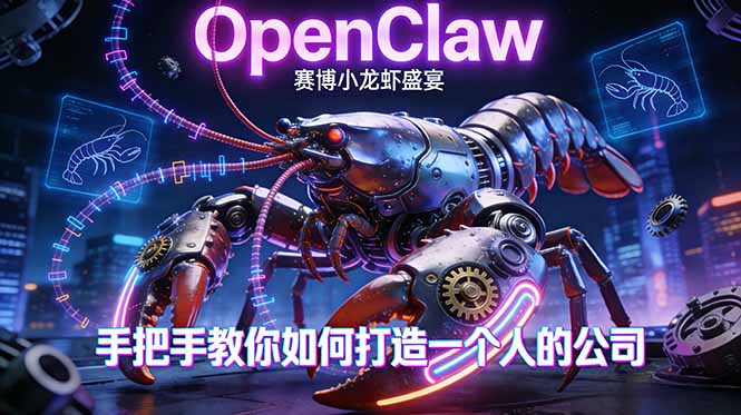 OpenClaw，小龙虾-从产品到爆款的成长之路，手把手教你如何打造一个人的公司-52项目站