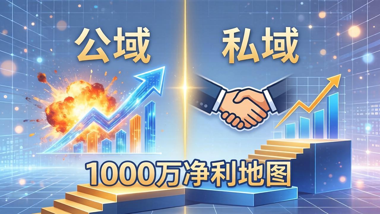 公域玩命出爆款，私域悄悄做成交：这套AI内训课，2026给你打通1000万净利的地图-52项目站