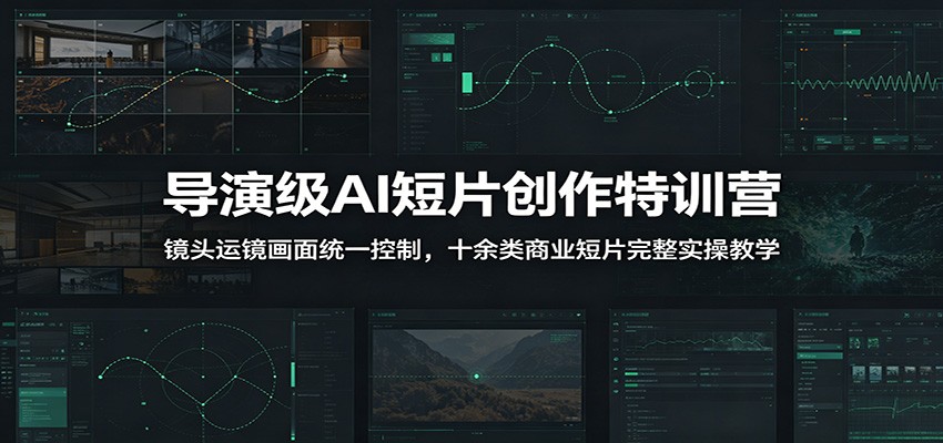 导演级AI短片创作特训营:镜头运镜画面统一控制,十余类商业短片完整实操教学(更新)-52项目站