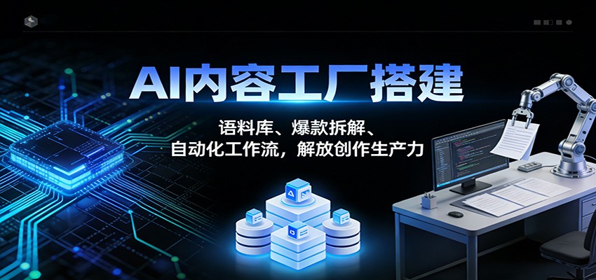 AI内容工厂搭建：语料库、爆款拆解、自动化工作流，解放创作生产力-52项目站