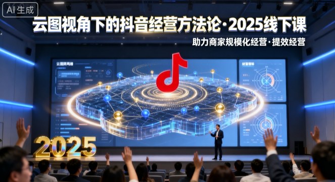 云图视角下的抖音经营方法论,2025线下课,助力商家规模化经营,提效经营(录音+字幕)-52项目站