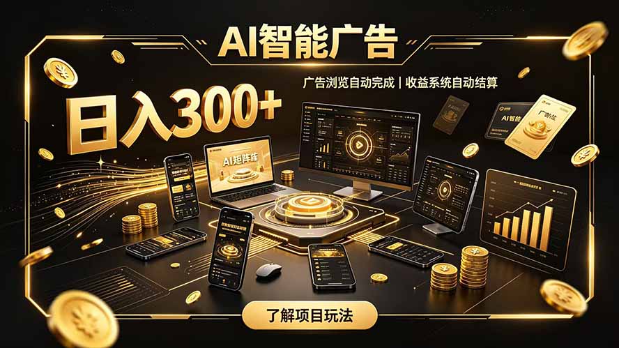 自研 AI 系统｜轻资产起步｜长期稳定收益｜宝妈 上班族轻轻松松日入300+-52项目站