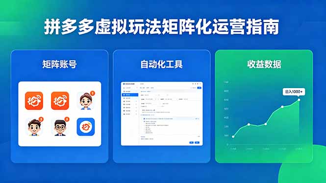 闭眼可复制的拼多多虚拟玩法，矩阵化运营，长期稳定日入 1000+-52项目站