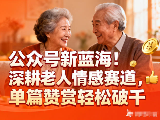 公众号新蓝海!深耕老人情感赛道,单篇赞赏轻松破1k-52项目站