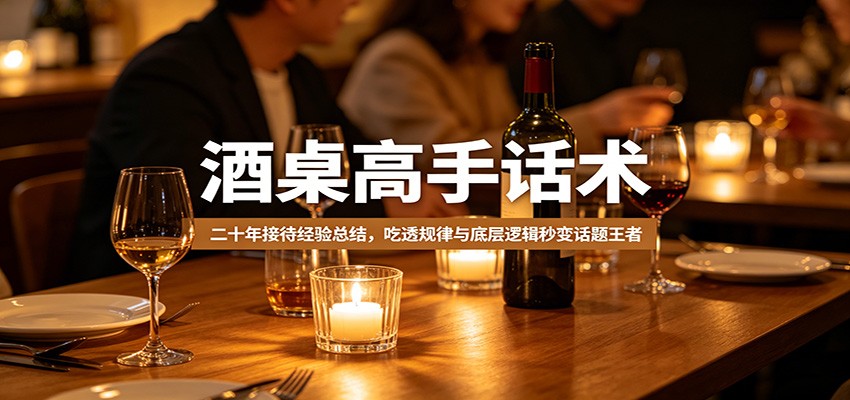 酒桌高手话术:二十年接待经验总结,吃透规律与底层逻辑秒变话题王者-52项目站