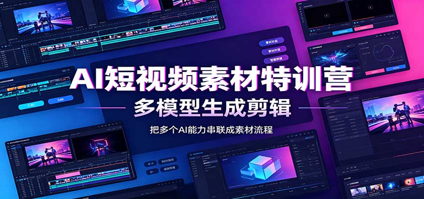 AI短视频素材特训营：Codex本地部署实操，多模型生成剪辑，爆量素材挖掘教学-52项目站