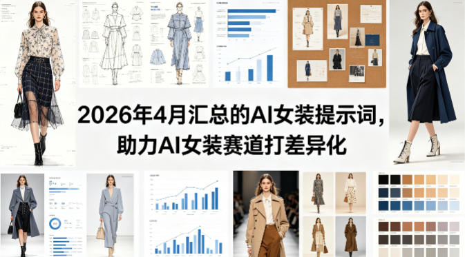 2026年4月汇总的AI女装提示词，助力AI女装赛道打差异化-52项目站