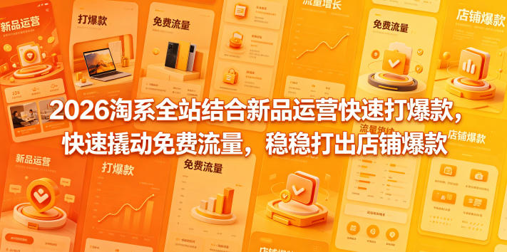 2026淘系全站结合新品运营快速打爆款，快速撬动免费流量，稳稳打出店铺爆款(更新5月12日)-52项目站