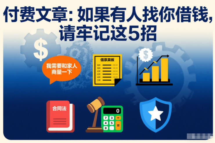 付费文章：如果有人找你借钱，请牢记这5招-52项目站