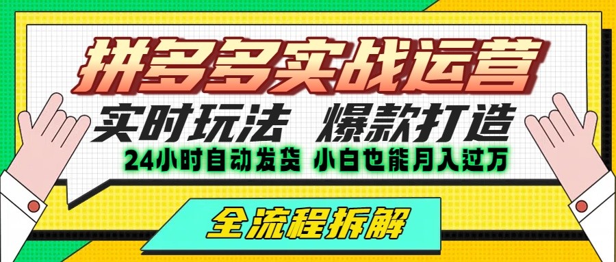 拼多多最新实战运营高投产：长久稳定项目，单店利润一天三位数-52项目站