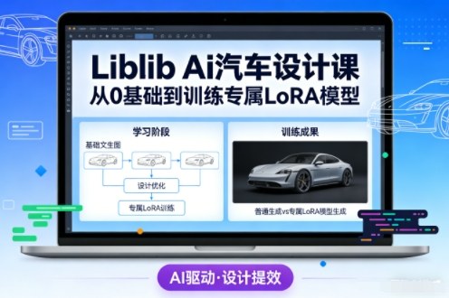 Liblib Ai汽车设计课,从0基础文生图,到教你训练专属设计和风格LoRA模型-52项目站