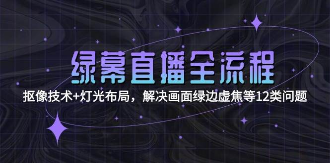 绿幕直播全流程:抠像技术+灯光布局,解决画面绿边虚焦等12类问题-52项目站