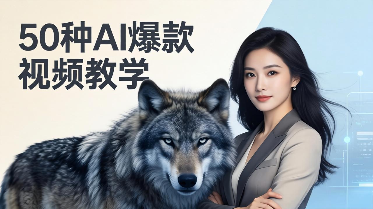50种AI爆款视频教学：影视级古诗词+治愈萌宠+山海经蛟龙，高阶宝典商业落地-52项目站