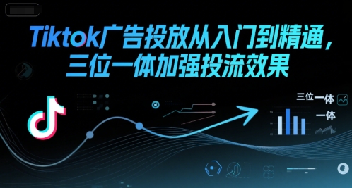 Tiktok广告投放从入门到精通，三位一体加强投流效果-52项目站