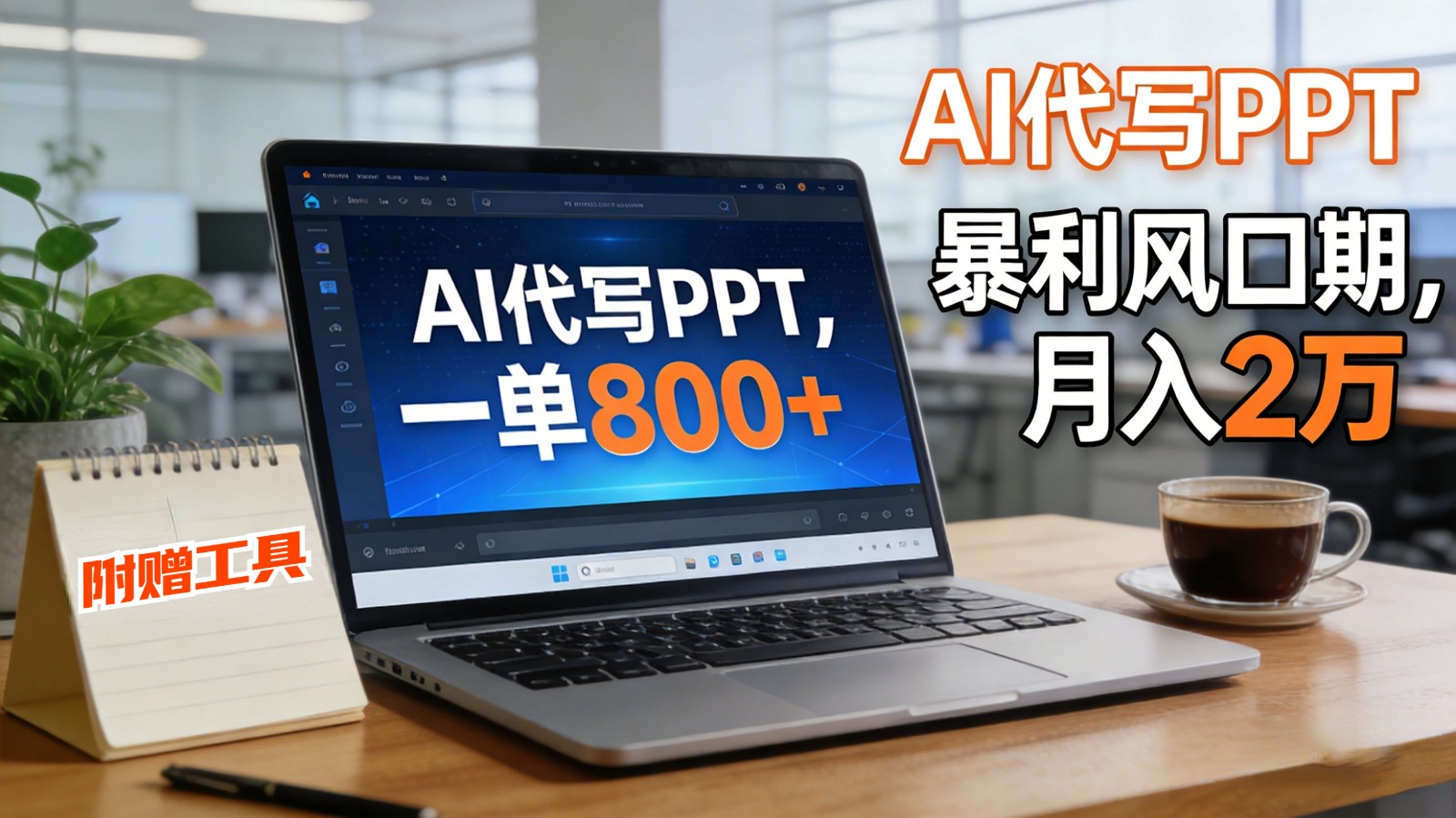 AI 代写做 PPT！一单狂赚 800+，风口期月入 2 万(工具 + 提示词直接送)-52项目站