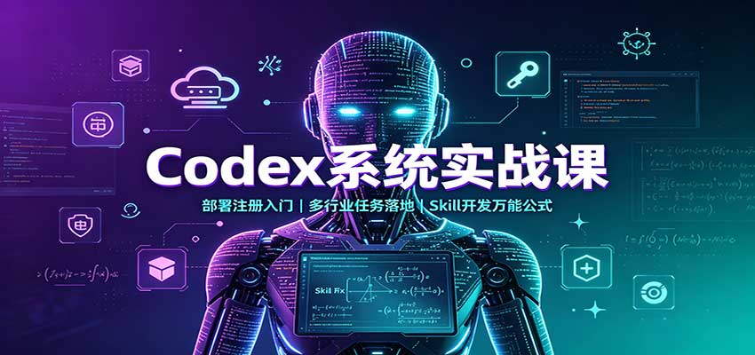 Codex系统实战课：部署注册入门，多行业任务落地，Skill开发万能公式-52项目站
