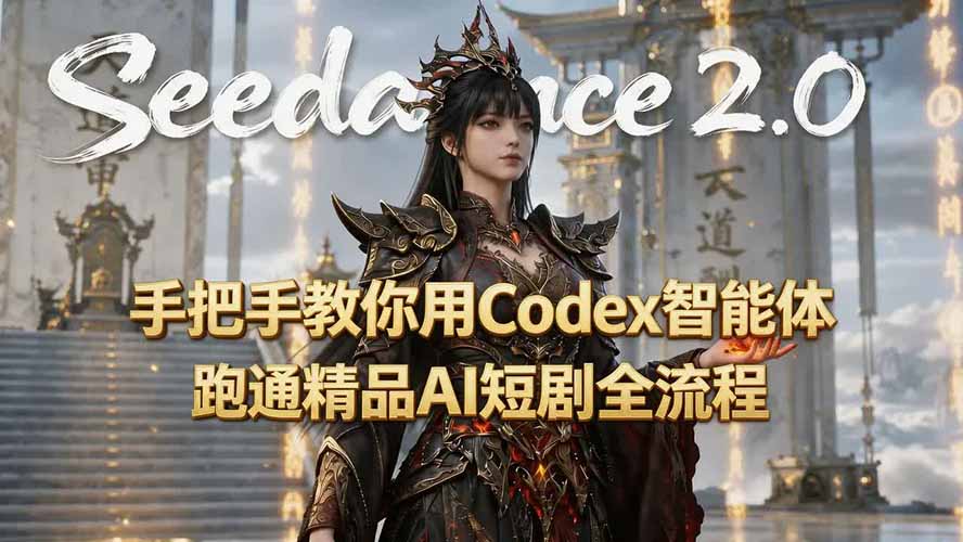 手把手教你用Seedance2.0+Codex智能体跑通精品AI短剧全流程(附3种skill技能-52项目站