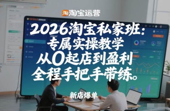 2026淘宝私家班：专属实操教学，从0起店到盈利，全程手把手带练(更新26年3月)-52项目站