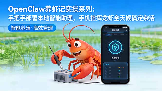 OpenClaw养虾记实操系列-更新：手把手部署本地智能助理，手机指挥龙虾全天候搞定杂活-52项目站