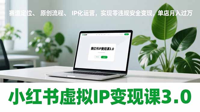 小红书虚拟IP变现课3.0,赛道定位、原创流程、IP化运营,实现零违规安全变现,单店月入过万-52项目站