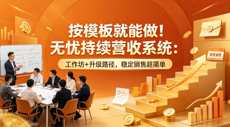 按模板就能做！无忧持续营收系统：工作坊+升级路径，稳定销售超简单【原创双语字幕】-52项目站