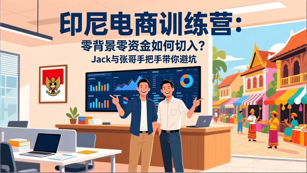 印尼电商训练营：零背景零资金如何切入？Jack与张哥手把手带你避坑-52项目站
