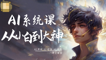 AI系统课程，从小白到大神系统学AI，AI声音-AI绘画-AI视频一门课全掌握-52项目站