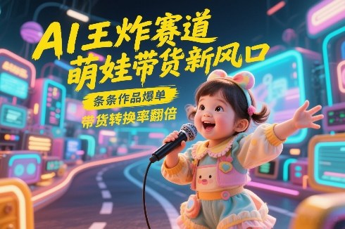 AI王炸赛道，萌娃带货新风口，条条作品爆单，带货转换率翻倍，核心逻辑拆解-52项目站