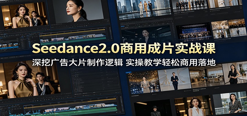 Seedance2.0商用成片实战课：深挖广告大片制作逻辑，实操教学轻松商用落地-52项目站