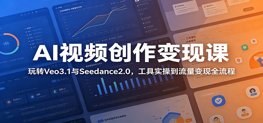 AI视频创作变现课：玩转Veo3.1与Seedance2.0，工具实操到流量变现全流程-52项目站