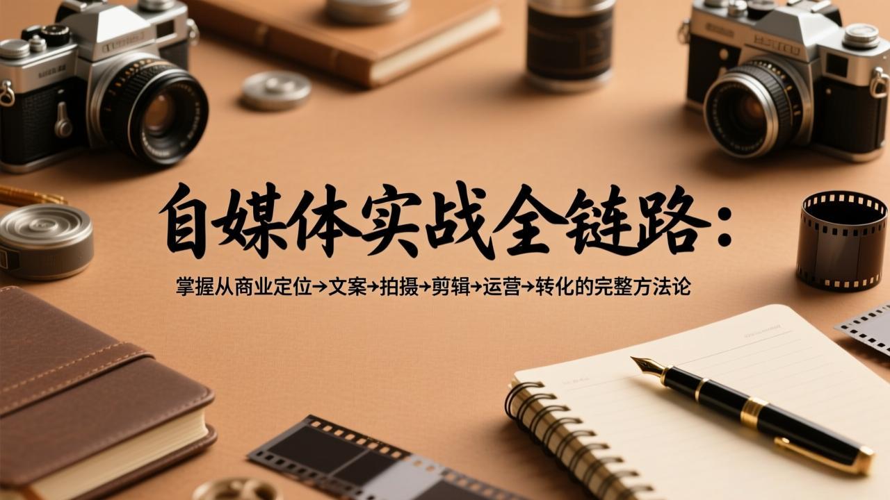 自媒体实战全链路：掌握从商业定位→文案→拍摄→剪辑→运营→转化的完整方法论-52项目站