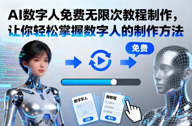 AI数字人免费无限次教程制作，让你轻松掌握数字人的制作方法-52项目站