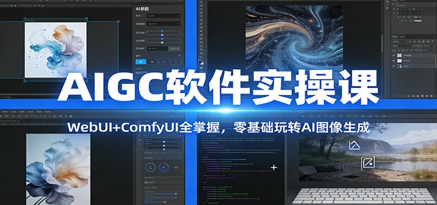 AIGC软件实操课:WebUI+ComfyUI全掌握,零基础玩转AI图像生成-52项目站