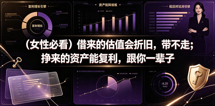 付费文章：(女性必看)借来的估值会折旧，带不走；挣来的资产能复利，跟你一辈子-52项目站