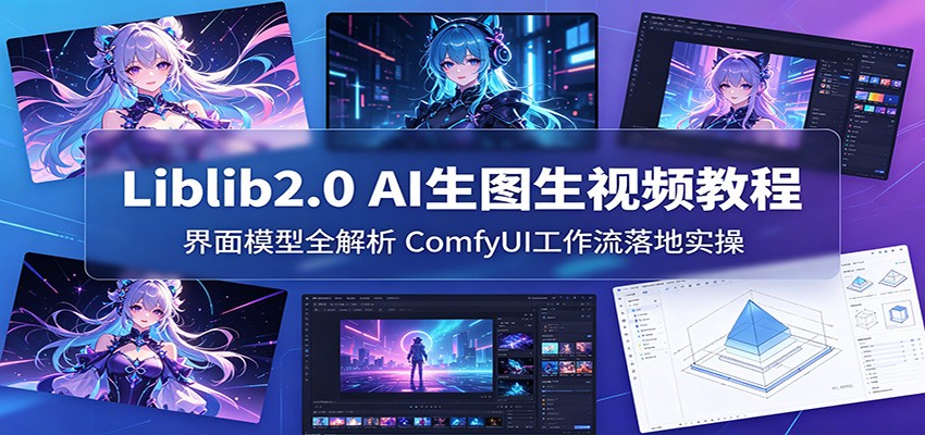 Liblib2.0 AI生图生视频教程：界面模型全解析，ComfyUI工作流落地实操-52项目站