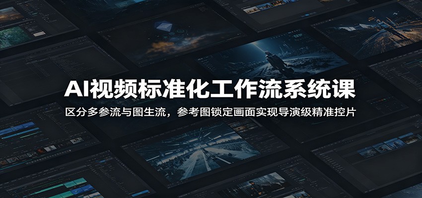 AI视频标准化工作流系统课:区分多参流与图生流,参考图锁定画面实现导演级精准控片-52项目站