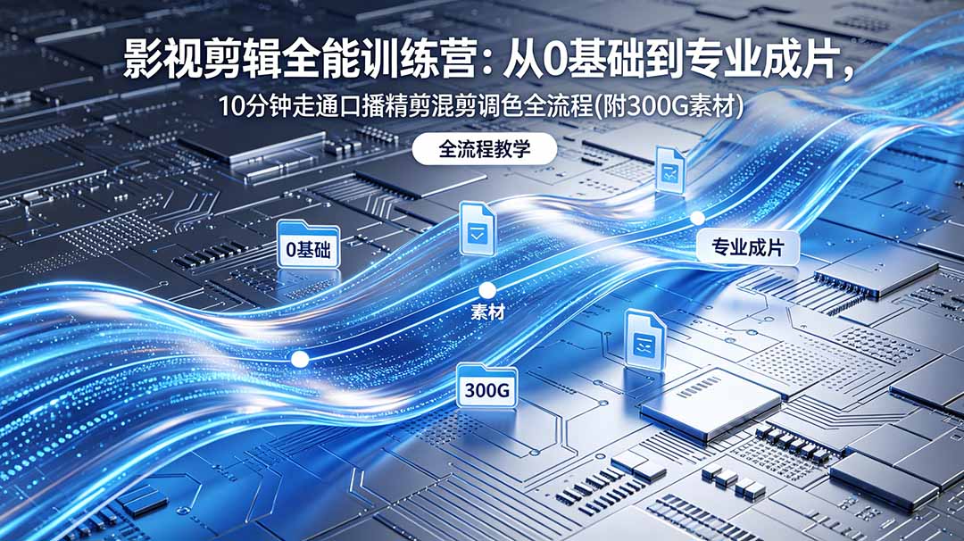 2026影视剪辑全能实战课｜0基础到专业成片，全流程教学，高清带300G素材-52项目站