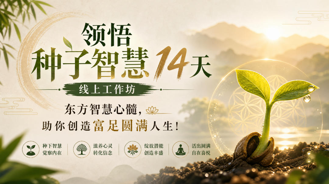 鹿大米领悟种子智慧14天线上工作坊，东方智慧心髓，助你创造富足圆满人生！-52项目站