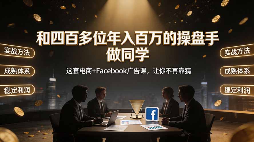 和四百多位年入百万的操盘手做同学——这套电商+Facebook广告课，让你不再靠猜【原创双语字幕】-52项目站