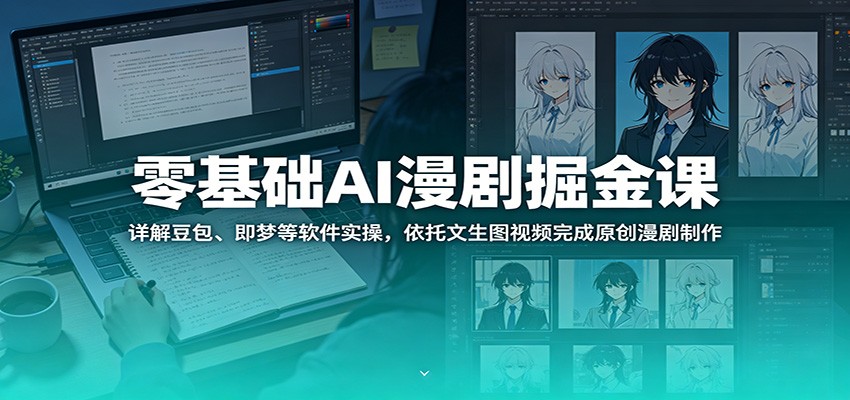零基础AI漫剧掘金课：详解豆包、即梦等软件实操，依托文生图视频完成原创漫剧制作-52项目站