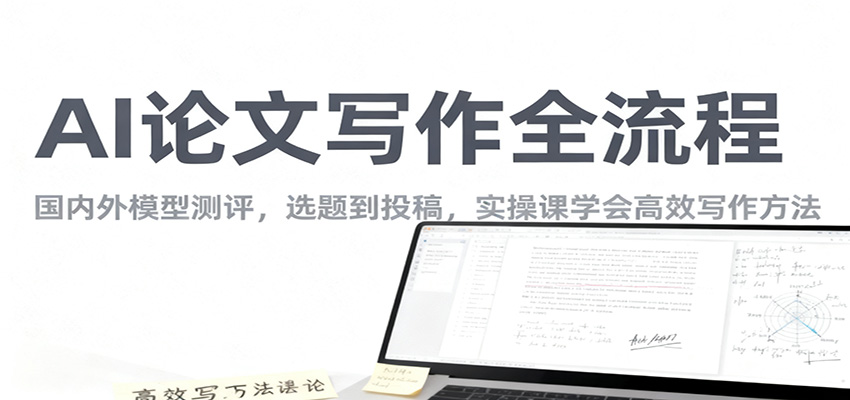AI论文写作全流程，国内外模型测评，选题到投稿，实操课学高效写作方法-52项目站