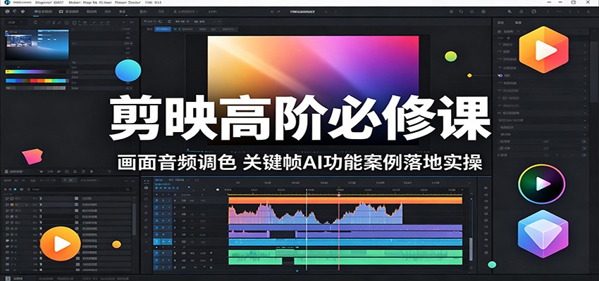 剪映高阶必修课：画面音频调色，关键帧AI功能案例落地实操-52项目站