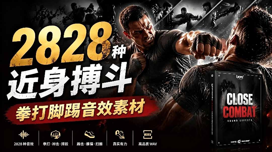 宝藏级别音效！2828种近身搏斗拳打脚踢音效素材，全部中文分类，免解压使用  Close Combat-52项目站