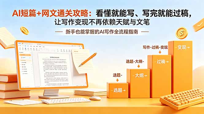 AI短篇+网文通关攻略-更新：看懂就能写、写完就能过稿，让写作变现不再依赖天赋与文笔-52项目站