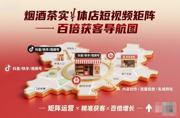 烟酒茶实体店短视频矩阵百倍获客导航图-52项目站