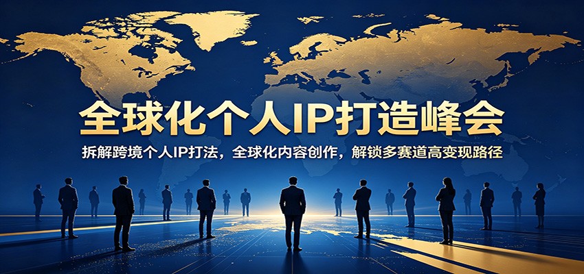 全球化个人IP打造峰会：拆解跨境个人IP打法，全球化内容创作，解锁多赛道高变现路径-52项目站