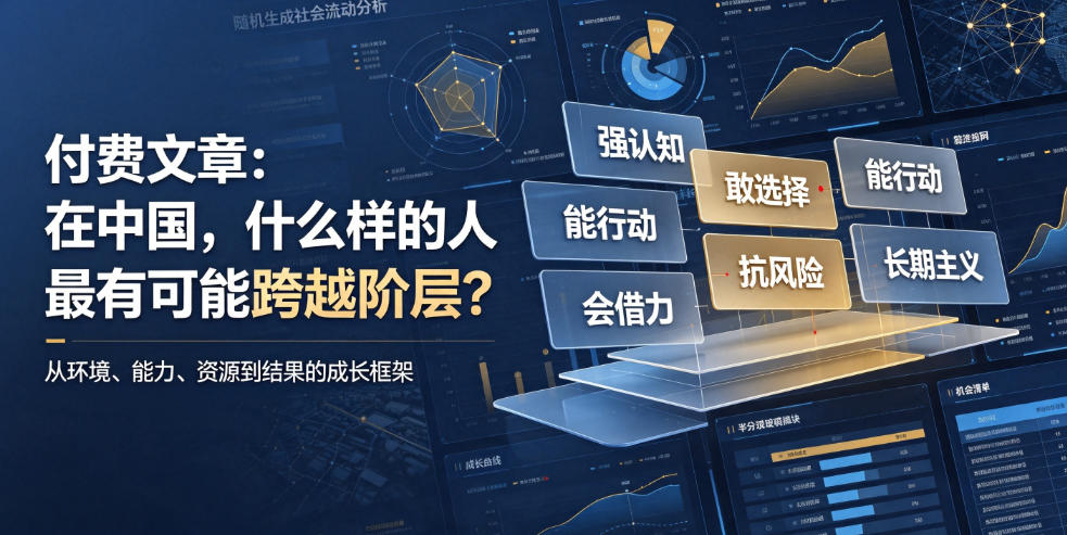 付费文章：在中国，什么样的人最有可能跨越阶层？-52项目站
