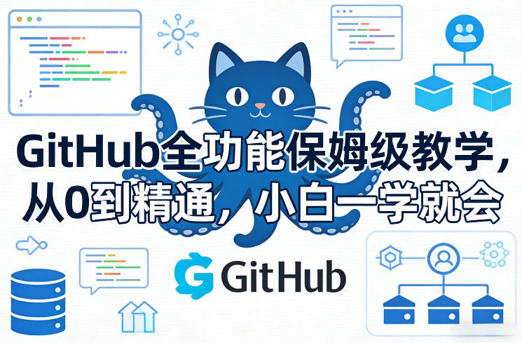 GitHub全功能保姆级教学,从0到精通,小白一学就会-52项目站