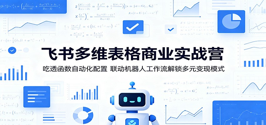 飞书多维表格商业实战营:吃透函数自动化配置,联动机器人工作流解锁多元变现模式-52项目站